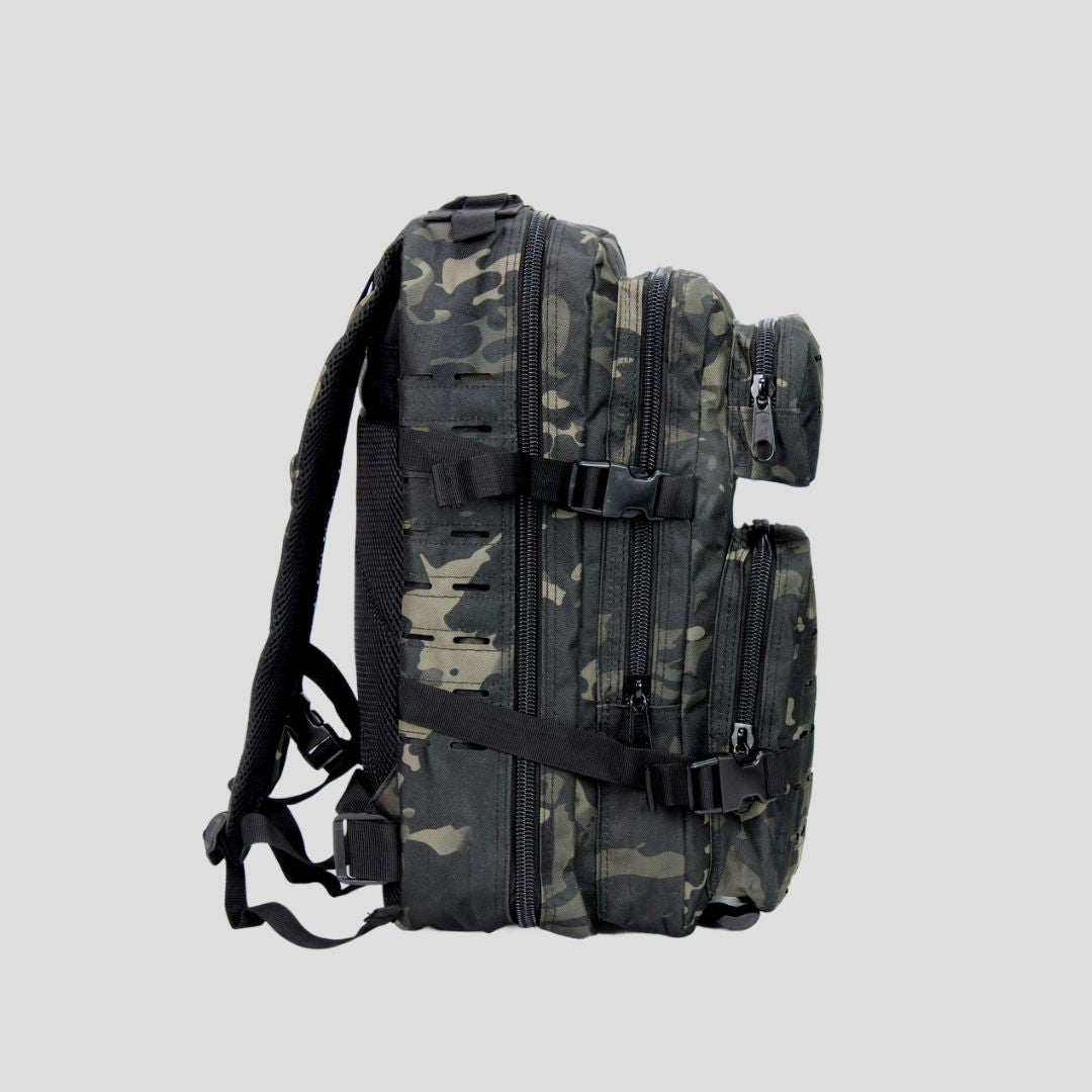 28L Military Tactical Backpack Multi-MOLLE System Black Camo