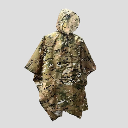 Military Waterproof Poncho Coyote Camo