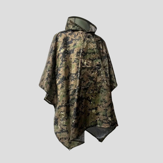 Military Waterproof Poncho Marine Camo