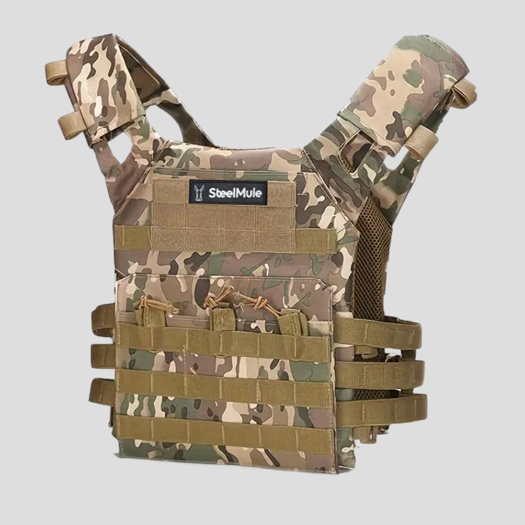 Tactical MOLLE Vest Coyote Camo