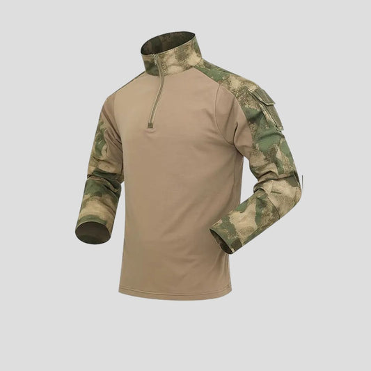 Mudshade Camo Tactical Combat Shirt with Long Sleeves – Military-Grade Performance Gear