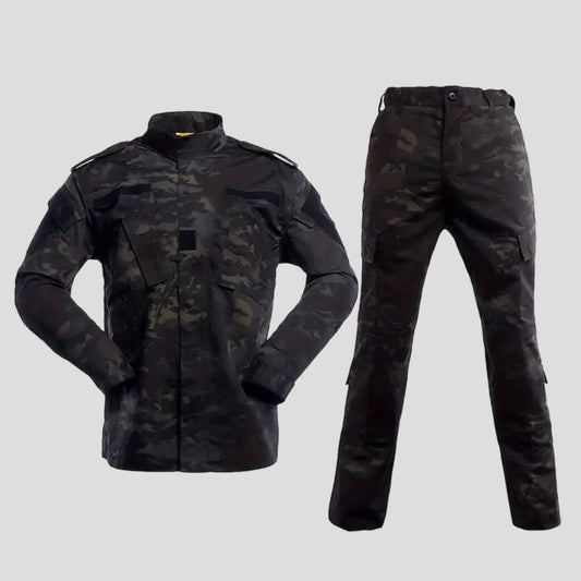 Tactical Camouflage Uniform Set - Black Camouflage, Two-Piece