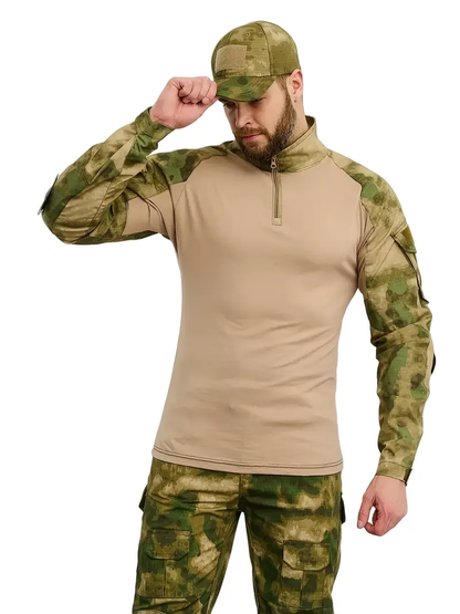 Mudshade Camo Tactical Combat Shirt with Long Sleeves – Military-Grade Performance Gear